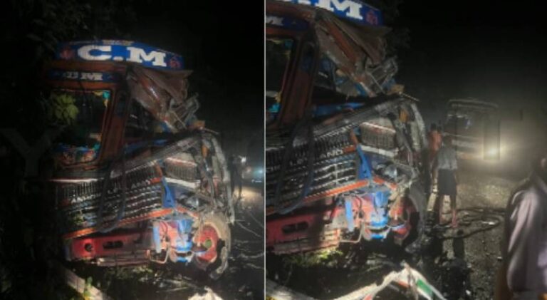 കൊല്ലം ആര്യങ്കാവിൽ ശബരിമല തീർഥാടകർ സഞ്ചരിച്ച ബസും ലോറിയും കൂട്ടിയിടിച്ച് അപകടം : ഒരാൾ മരിച്ചു